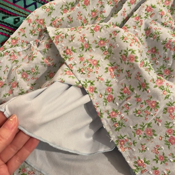 NWT Boho Ditsy Floral Midi Dress by be you be Free in sky blue - Picture 7 of 12